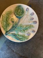 Luneville Barbotine  aspergebord Artisjok,, Antiek en Kunst, Ophalen of Verzenden