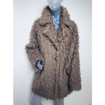 Claudia Strater taupe teddy mantel - 42 beschikbaar voor biedingen