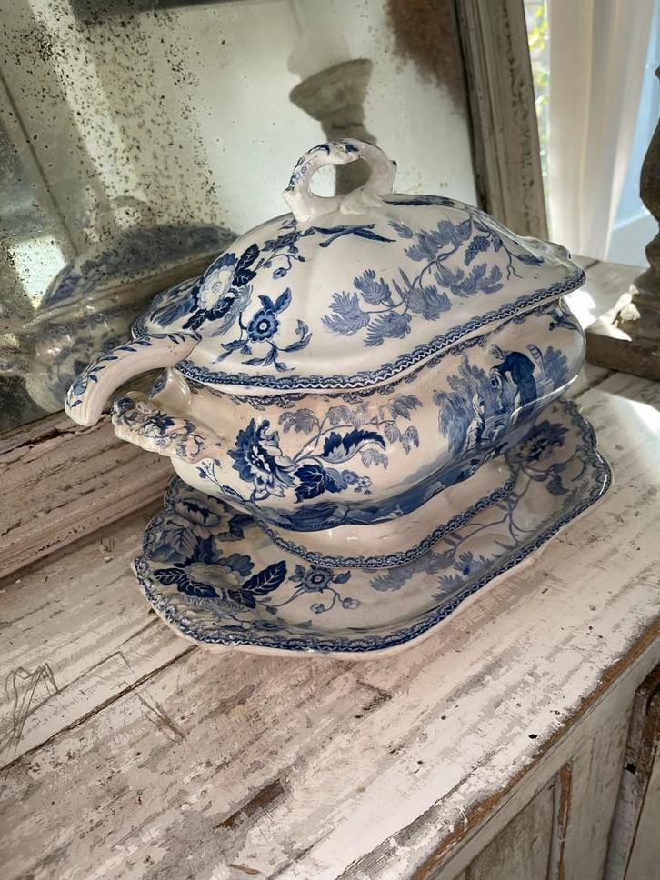 Antieke Chinezen Soepterrine, 1870,, Antiek en Kunst, Antiek | Keramiek en Aardewerk, Ophalen