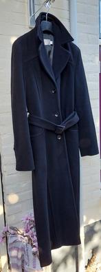 Mt XS 34 prachtige lange jas MNG zwart met losse ceintuur, Kleding | Dames, Jassen | Winter, Zwart, MNG, Ophalen of Verzenden