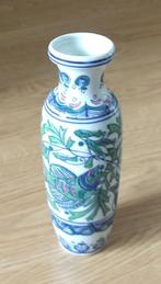 vaas vismotief handpainted vintage, volgnr 38, Antiek en Kunst, Ophalen of Verzenden