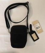 Cowboysbag suède zwart leren telefoontasje, Ophalen of Verzenden, Zo goed als nieuw, Zwart, Schoudertasje