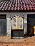 Antiek Getoogd Kozijn met Klapramen - Hardhout, Ophalen of Verzenden