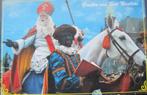 Groeten van Sint Nicolaas op het paard met Piet met boek, Gelopen, Overige thema's, Ophalen of Verzenden, 1980 tot heden