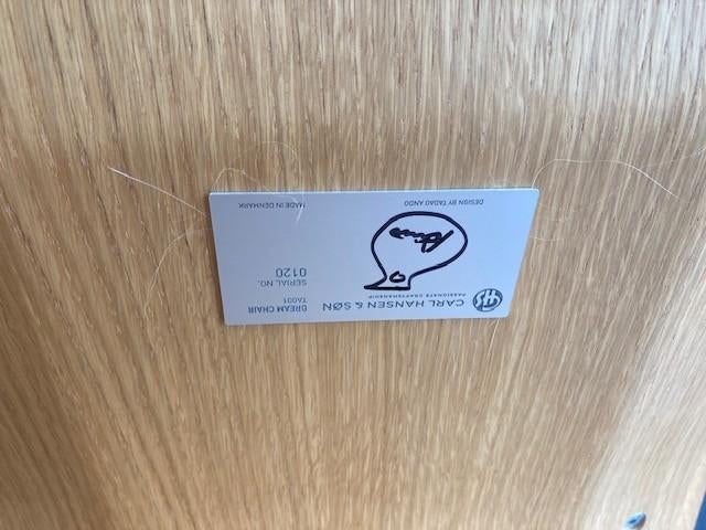 Carl Hansen Dream Chair , eiken grijs leder, Carl Hansen, Design, 75 tot 100 cm, Ophalen of Verzenden
