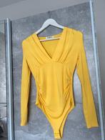 Gele body top s/m, Kleding | Dames, Tops, Ophalen of Verzenden, Zo goed als nieuw, Geel, Zonder mouw