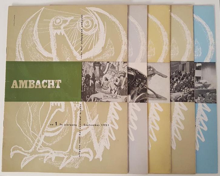 Uitgave Orgaan Scheppend Ambacht Jrg 3 no 1 t/m 5 1951/52, Boeken, Kunst en Cultuur | Beeldend, Gelezen, Overige onderwerpen, Verzenden