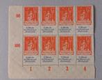 Blok van 8 Deutsche Reich 8 Mark für Alters- und Kinderhilfe, Postzegels en Munten, Ophalen of Verzenden, Duitse Keizerrijk