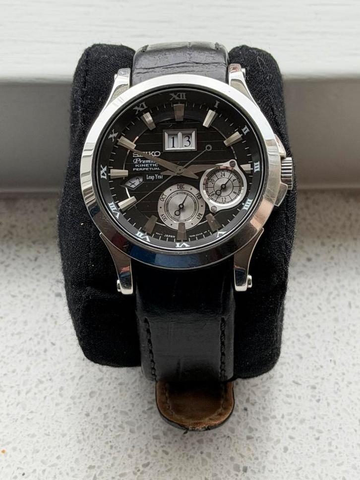 Seiko Premier Kinetic Perpetual Horloge, Sieraden, Tassen en Uiterlijk, Horloges | Heren, Zo goed als nieuw, Polshorloge, Seiko