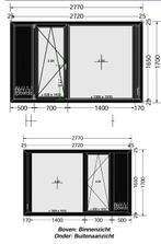 Aluminium Kozijn - Nieuwstaat, Doe-het-zelf en Verbouw, Kozijnen en Schuifpuien, Ophalen, Aluminium, Zo goed als nieuw, Raamkozijn