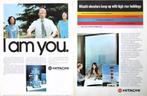 6 vintage advertenties reclames Hitachi 1971-88, Verzenden, Gebruikt