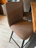 Mooie bartafel met 4 stoelen, Ophalen, Met voetsteun, Zo goed als nieuw, 90 cm of meer