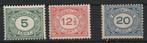 107-109 1921-22 Cijfer MNH, Ophalen of Verzenden, Na 1940, Postfris