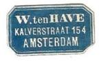boekhandelzegel W ten Have Amsterdam, Verzamelen, Overige typen, Ophalen of Verzenden, Zo goed als nieuw