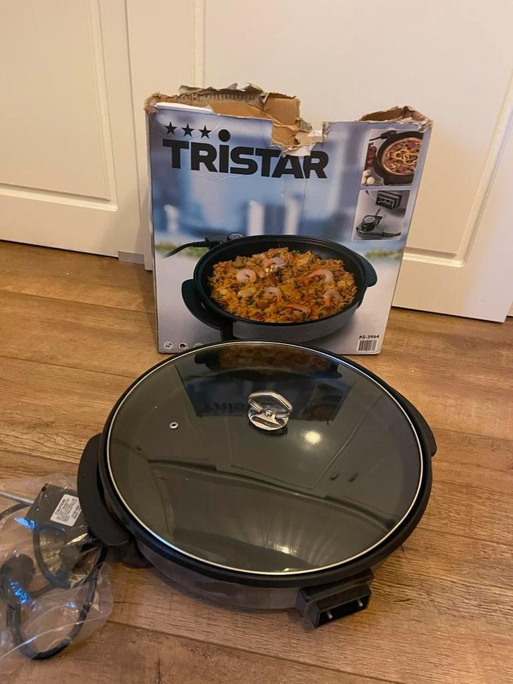 Tristar Elektrische Hapjespan, Witgoed en Apparatuur, Grillplaten, Gebruikt, Tafelgrill, Ophalen