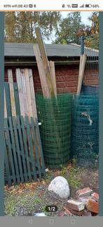 Groen tuingaas 40-45m + palen, Tuin en Terras, Ophalen, Gebruikt, 20 meter of meer, Gaas