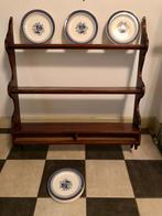 antiek mahoniehouten bordenrek, Antiek en Kunst, Ophalen