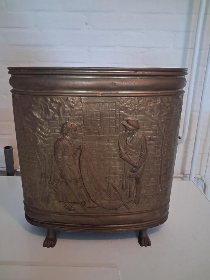 Antieke Koperen Paraplubak, Huis en Inrichting, Woonaccessoires | Paraplubakken, Gebruikt, Metaal, Ophalen of Verzenden