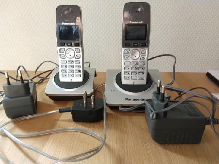 Panasonic DECT telefoonset met 2 handsets, Telecommunicatie, Vaste telefoons | Handsets en Draadloos, Gebruikt, 2 handsets, Ophalen of Verzenden