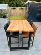Eettafel teak hout, Huis en Inrichting, Tafels | Eettafels, Ophalen, Zo goed als nieuw, Vierkant, 50 tot 100 cm