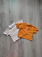 Hema oranje-witte t-shirts maat 74, Kinderen en Baby's, Babykleding | Maat 74, Jongetje of Meisje, Ophalen of Verzenden, Zo goed als nieuw