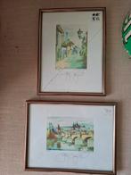 2 Pentekening van Praag. 26 x 18 cm, Ophalen of Verzenden