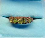 **opheffing**Aparte excentrieke ring met ruwe periodoot, Overige materialen, Verzenden, 19 tot 20, Nieuw