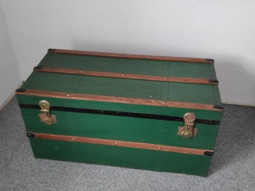ouderwetse dekenkist, Huis en Inrichting, Woonaccessoires | Kisten, Gebruikt, Minder dan 50 cm, 50 tot 75 cm, 50 tot 100 cm, Metaal