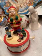 Vintage Speeldoos met Kerstman, Diversen, Kerst, Gebruikt, T, Ophalen of Verzenden, N