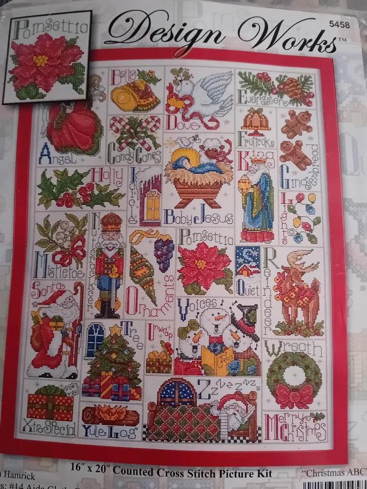 Borduurpakket Christmas ABC van Design Works, Hobby en Vrije tijd, Borduren en Borduurmachines, Nieuw, Borduurpakket, Ophalen of Verzenden