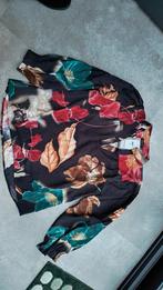 Zwarte blouse Pescara met bloemen - Maat XXL, Zwart, Maat 46/48 (XL) of groter, Pescara, Nieuw