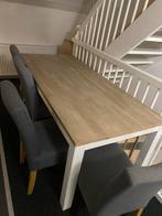 Gebruikte tafel met 4 stoelen, Ophalen of Verzenden, Gebruikt, Rechthoekig, 50 tot 100 cm