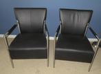 movani 2 leren stoelen, Ophalen, Gebruikt, Minder dan 75 cm, Metaal