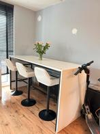 Bartafel met 6 stoelen, Huis en Inrichting, Tafels | Eettafels, 100 tot 150 cm, Zo goed als nieuw, Rechthoekig, 50 tot 100 cm