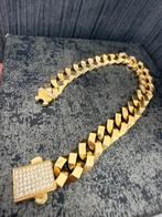 Prachtige 14k gouden moderne cuban armband, Ophalen of Verzenden, Nieuw, Goud, Goud