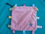 Roze velours doekje lapje met labels van Funnies, Ophalen of Verzenden, Zo goed als nieuw, Overige typen