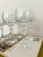 6x vintage wijnglas geslepen kristal, Ophalen of Verzenden, Zo goed als nieuw, Overige typen