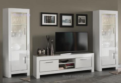 Woonkamer Mona hoogglans wit marmer SALE gratis led lamp!!!, Huis en Inrichting, Kasten | Wandmeubels, Nieuw, Minder dan 100 cm