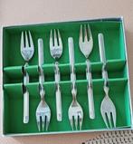 6 Sola taart-gebaks-dessertvorkjes 12 cm, Ophalen of Verzenden, Rvs of Chroom