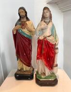 2 oude religie beelden, Heilig hart en Sinte Barbara, Antiek en Kunst, Antiek | Religie, Ophalen
