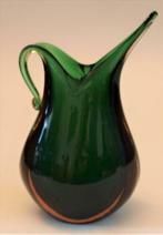 Glazen kannetje - glaskunst - groen met bijzonder effect, Antiek en Kunst, Ophalen of Verzenden