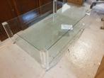 Hele nette glazen salontafel klein en groot model vierkant, Ophalen, Gebruikt, Vierkant, Glas