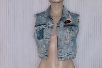 Maison Scotch spijkerjasje zonder mouwen gilet blauw maat M beschikbaar voor biedingen