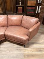 Cognac leren hoekbank, Ophalen, Cowboy rodeo, Info@chesterfieldjunkie.nl, Hoekbank