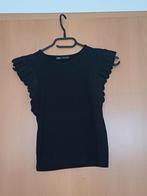 Zwart shirtje zara maat s, Kleding | Dames, Tops, Ophalen of Verzenden, Zo goed als nieuw, Zwart, Korte mouw