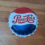 Emaille reclamebord Pepsi-Cola Langcat 48cm, Ophalen of Verzenden, Gebruikt, Reclamebord