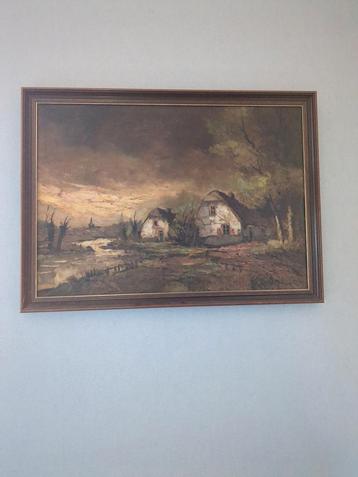 Oud Landschapsschilderij beschikbaar voor biedingen