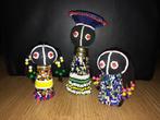 Ndebele set van 3 gekraalde beeldjes ZULU / Afrikaanse kunst, Antiek en Kunst, Kunst | Niet-Westerse kunst, Ophalen of Verzenden