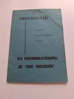 Instructie boekje vervoermij Twee Provinciën., Verzamelen, Ophalen of Verzenden, Gebruikt, Overige typen