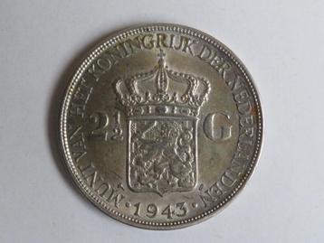 Rijksdaalder Wilhelmina 1943 beschikbaar voor biedingen